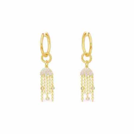 夏日畢備！apm水母流蘇耳環，清涼時