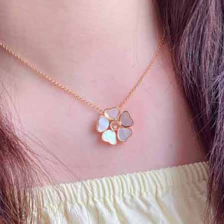 高貴氣質肖邦五心貝母項鏈