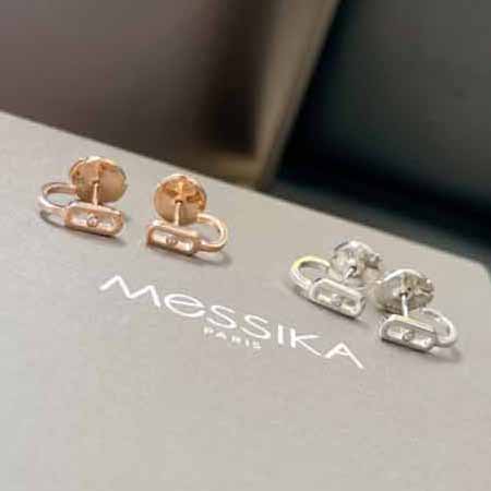 法國巴黎Messika梅西卡-單鉆滑動耳釘