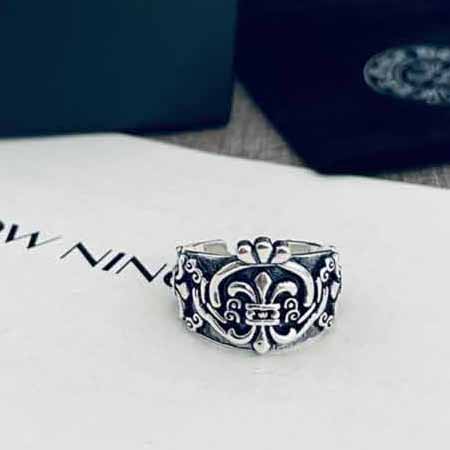 chromehearts克羅心精工版本古銀工藝男士戒指大品牌
