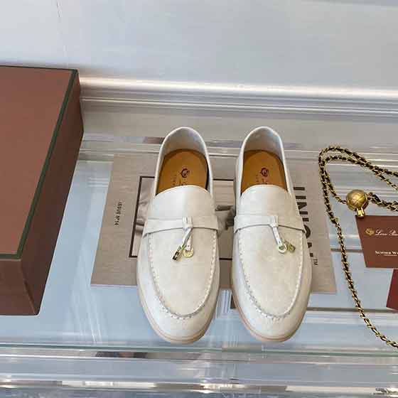 Loro Piana諾詩翩雅ss早春情侶爆款圓頭一腳蹬百搭豆豆單鞋