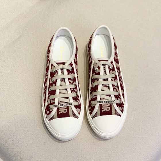 J’A DIOR刺繡系帶休閑鞋 無敵百搭