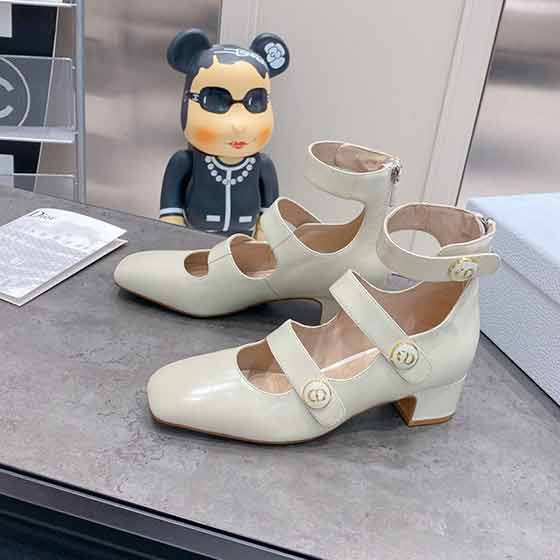 dior女鞋官網新款皺漆牛皮瑪麗珍高跟鞋