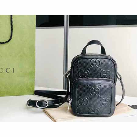 古奇男士真皮手機潮牌名品新款復古頭層牛皮多功能GG壓紋手袋