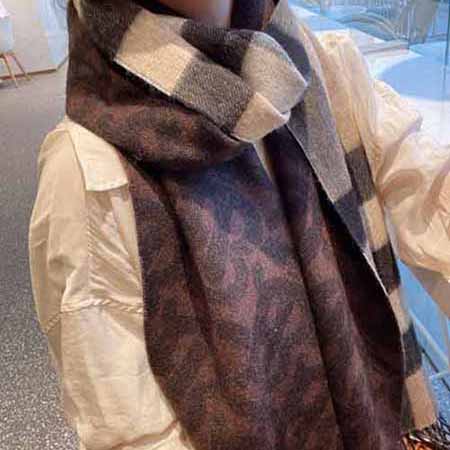 網紅圍巾女冬季高等感百搭大品牌披肩兩用保暖Burberry秋冬圍脖