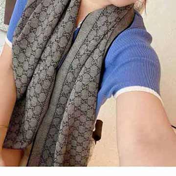 古奇女士經典logo女士時尚圍巾 GUCCI雙面休閑絲巾