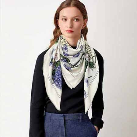 大品牌HERMES絲巾女士新款春季圖案印花時尚戶外百搭