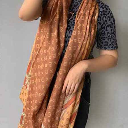 LV披風百搭長款紅色圍巾女兩用韓版保暖羊絨披肩