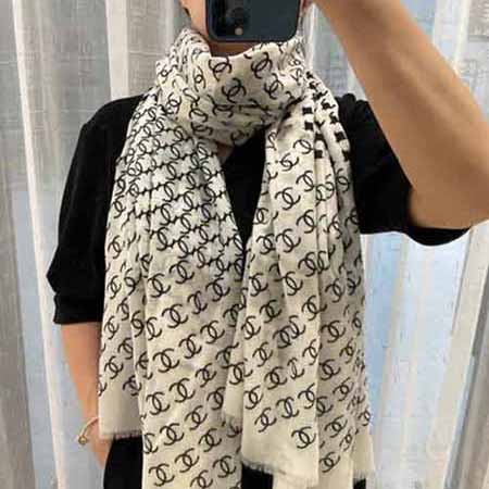 Chane女士絲巾女夏天長款薄防曬圍巾防曬網紅小披肩