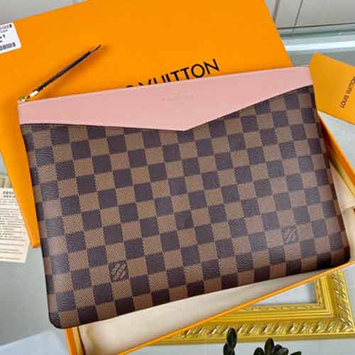 路易威登/LV老花26洗漱包 經(jīng)典棕色手拿包N60261