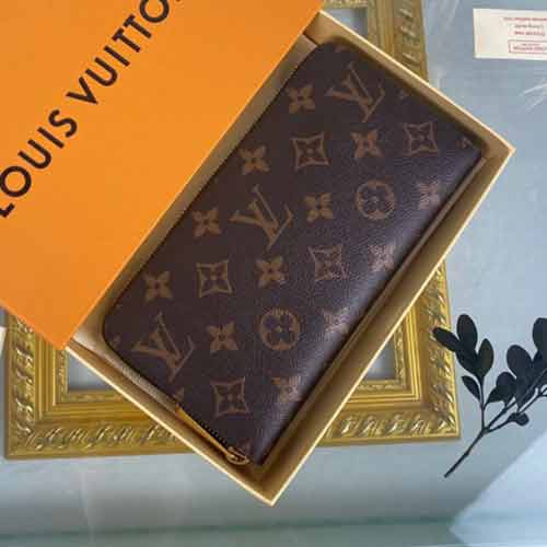 意大利lv路易威登zippy款經典印花帆布男士拉鏈錢包M41894！