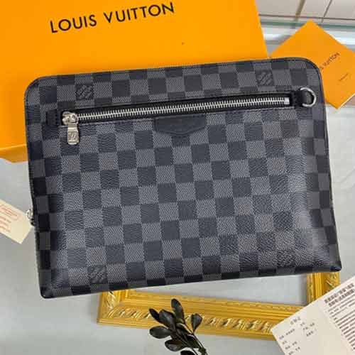 路易威登限量款男士手包黑色棋盤