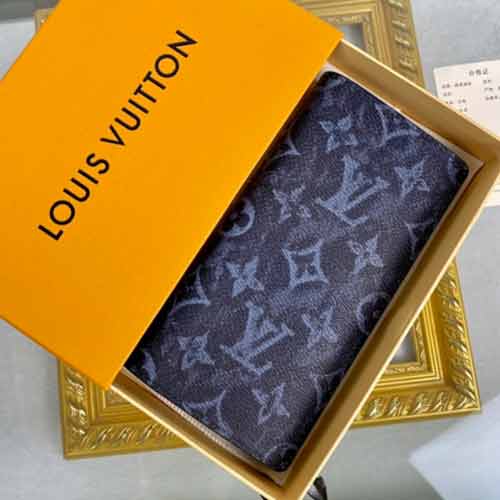 路易威登男士長款真皮拉鏈手包 新款皮夾國際品牌手拿包