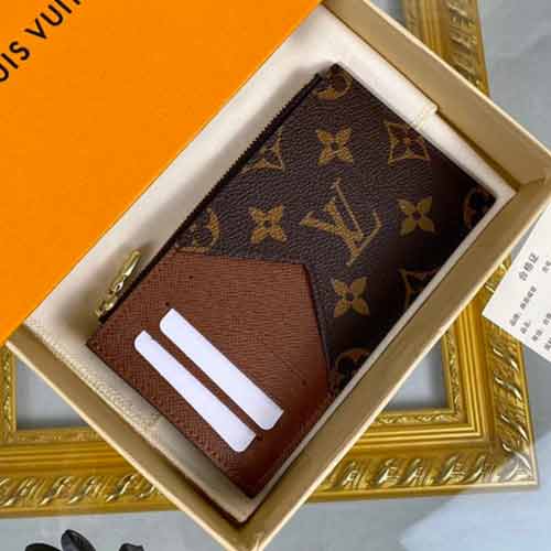 LV老花帆布Coin卡夾M64038，存放硬