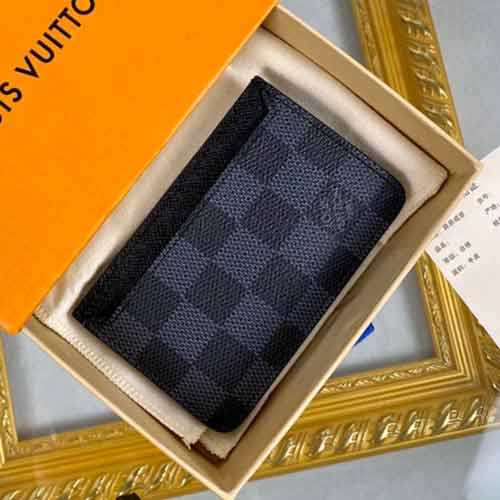 LV黑格卡片夾，小巧便攜，多功能存儲