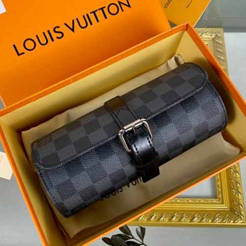 LV黑格腕表盒，旅行畢備！手表盒以標