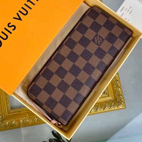 路易威登Monogram帆布Clemence錢夾N41626！咖格