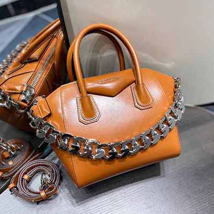 高等質感牛皮手提包 紀梵希百搭單肩包 真皮時尚全皮女包