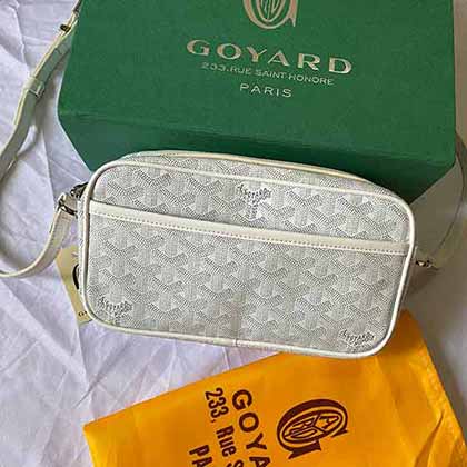 千色皮具戈雅Capvert經典Y字母印花相機包 Goyard帆布飯盒包 單肩小方包