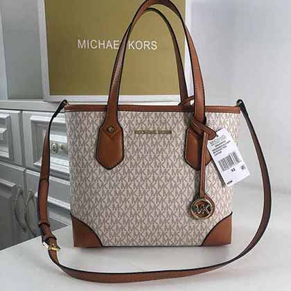 MK子母包 單肩老花托特包 菜籃子手提購物袋