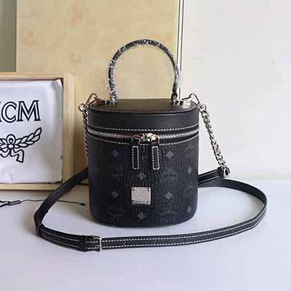 【mcm高等圓桶包】原單高等經典幾何造型采用雙向拉鏈包包