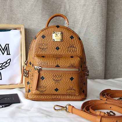 原單 MCM Stark Visetos 超迷你雙肩包側(cè)鉚釘背包女包小包送禮