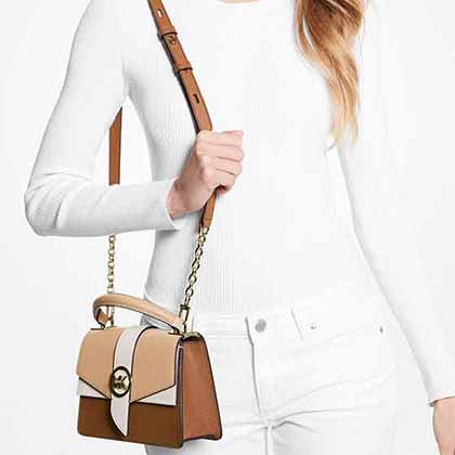 2022春季新品MK Greenwich 超小號皮質拼信封包