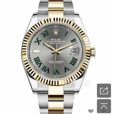 大品牌手表官網原裝勞力士日志型三珠表鏈男士手表