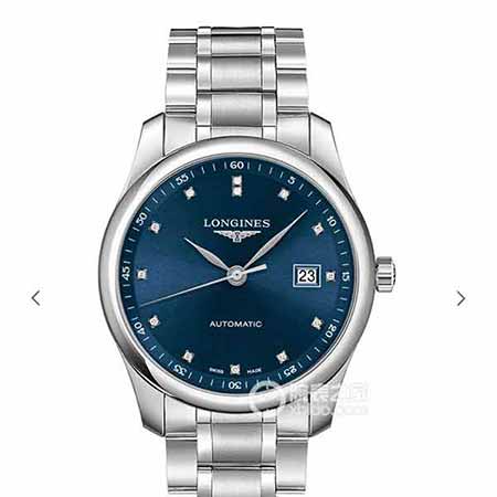 浪琴 名匠系列 L2.793.4.97.6通透度高的雙卜魚眼藍寶石玻璃